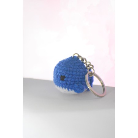 Crochet Mini Whale Keychain